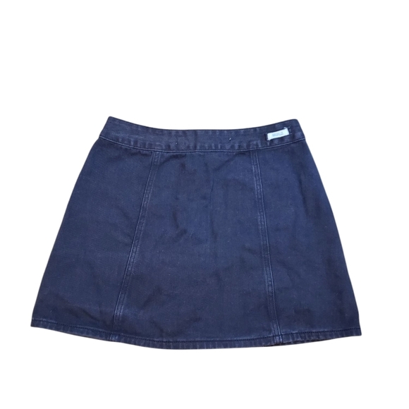 Melville Black Button Down Denim Skirt Size 27 - Picture 5 of 6